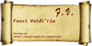 Feszl Valéria névjegykártya